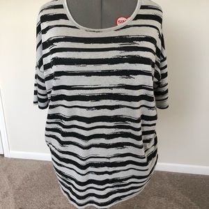 Lula Roe painted stripe tunic